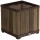 Keter Deco Square Walnut műanyag virágláda 45,5 x 45,5 x 45,5 cm 