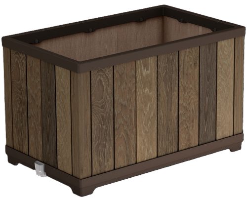 Keter Deco Rectangle Tall Walnut műanyag virágláda 76 x 45,5 x 45,5 cm