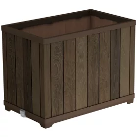  Keter Deco Rectangle Tall Walnut műanyag virágláda  76 x 45,5 x 55 cm