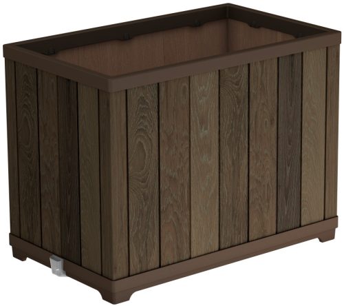 Keter Deco Rectangle Tall Walnut műanyag virágláda  76 x 45,5 x 55 cm