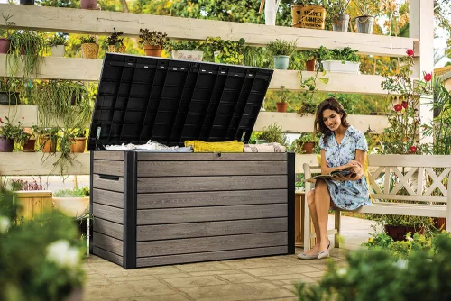 KETER SIGNATURE HORIZONTAL tárolóbox 870 L – Ashwood (kőrisfa hatású)