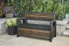 Keter DECO GARDEN kerti tároló pad – 227 L, ülőpad + tároló, walnut