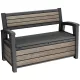 Keter DECO GARDEN kerti tároló pad – 227 L, ülőpad + tároló, Ashwood