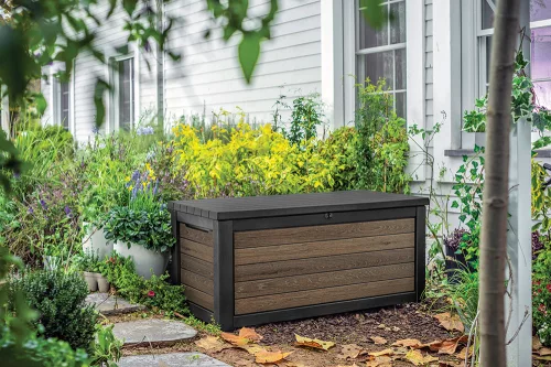 KETER SIGNATURE HORIZONTAL tárolóbox 630 L – Walnut (dió szín)