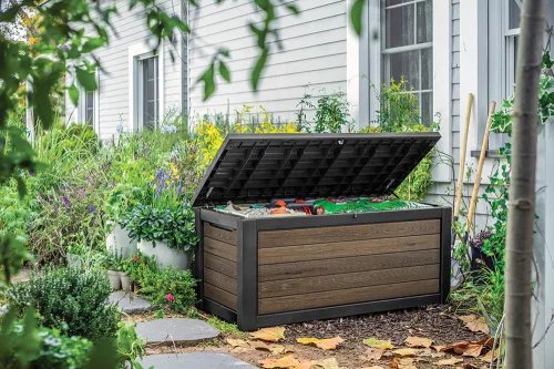 KETER SIGNATURE HORIZONTAL tárolóbox 630 L – Walnut (dió szín)