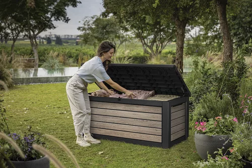 KETER SIGNATURE HORIZONTAL tárolóbox 630 L – Ashwood (kőrisfa hatású)