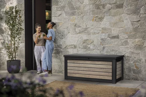 KETER SIGNATURE HORIZONTAL tárolóbox 630 L – Ashwood (kőrisfa hatású)
