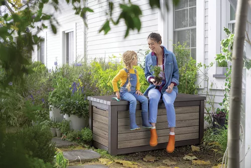 KETER SIGNATURE HORIZONTAL tárolóbox 630 L – Ashwood (kőrisfa hatású)