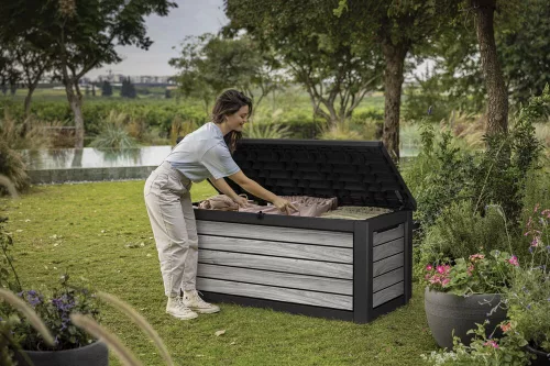 KETER SIGNATURE HORIZONTAL tárolóbox 630 L – Storm Grey (vihar szürke)