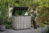 KETER DECO HORIZONTAL STORE IT OUT 1150 L tárolószekrény – Storm Grey (vihar szürke)