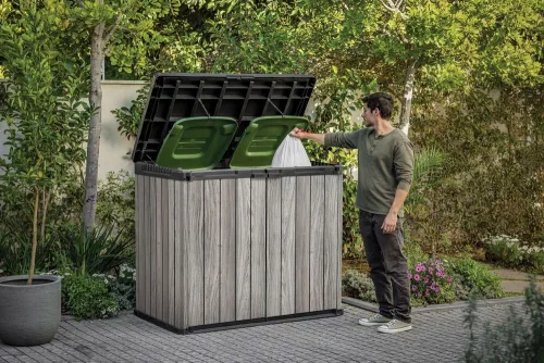 KETER DECO HORIZONTAL STORE IT OUT 1150 L tárolószekrény – Storm Grey (vihar szürke)
