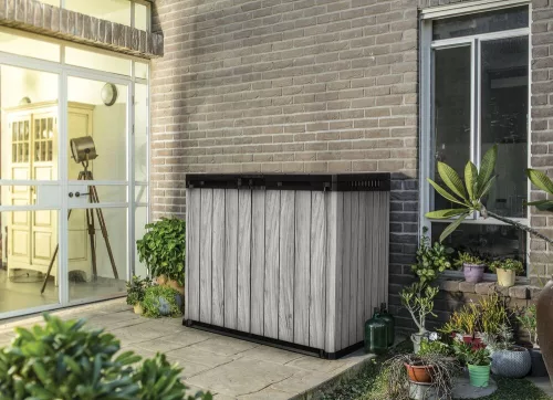 KETER DECO HORIZONTAL STORE IT OUT 1150 L tárolószekrény – Storm Grey (vihar szürke)