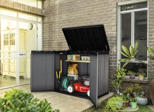 KETER DECO HORIZONTAL STORE IT OUT 1150 L tárolószekrény – Storm Grey (vihar szürke)
