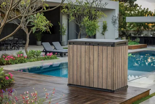  KETER DECO HORIZONTAL STORE IT OUT 1150 L tárolószekrény – ashwood (kőrisfa szín)
