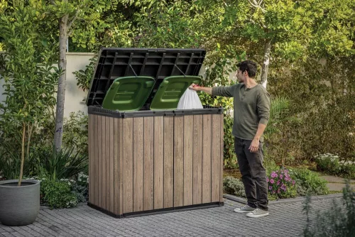  KETER DECO HORIZONTAL STORE IT OUT 1150 L tárolószekrény – ashwood (kőrisfa szín)