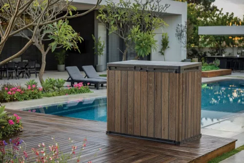 KETER DECO HORIZONTAL STORE IT OUT 1150 L tárolószekrény – dió (walnut)