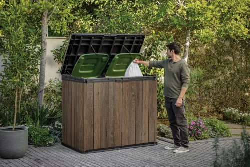 KETER DECO HORIZONTAL STORE IT OUT 1150 L tárolószekrény – dió (walnut)