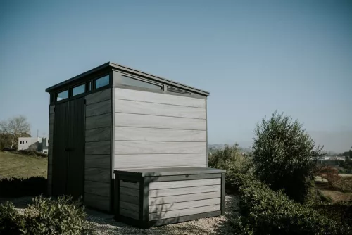 Keter PENT SIGNATURE 9×7 kerti fészer – DECOCOAT, 6,04 m², Storm Grey