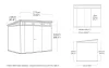 Keter PENT SIGNATURE 9×7 kerti fészer – DECOCOAT, 6,04 m², Storm Grey