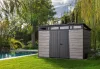 Keter PENT SIGNATURE 11×7 kerti fészer – DECOCOAT, 7,39 m², Storm Grey