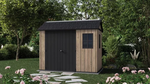 Keter APEX 9x7,5 kerti ház – hamuszürke (ASHWOOD)