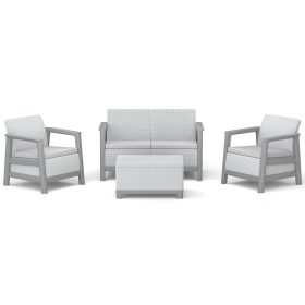   Keter SCANDI LINEA SET kerti bútor garnitúra – Ash Grey / Storm Grey
