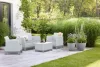 Keter SCANDI FORMA kerti bútor szett – 4 személyes, sofa + 2 fotel + tárolós asztal, Ash grey / Storm grey