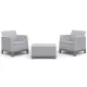 Keter SCANDI FORMA BALCONY kerti bútor szett – 2 fotel + tárolós asztal, Ash grey / Storm grey