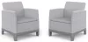 Keter SCANDI FORMA DUO kerti bútor szett – 2 fotel, Ash grey / Storm grey