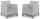 Keter SCANDI FORMA DUO kerti bútor szett – 2 fotel, Ash grey / Storm grey