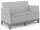 Keter SCANDI FORMA 2 személyes kerti kanapé – Ash grey / Storm grey, műanyag, 126 cm