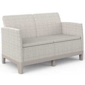   Keter SCANDI FORMA 2 személyes kerti kanapé – Pebble grey / Soft beige, műanyag, 126 cm