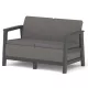 Keter SCANDI LINEA 2 SEATER SOFA – Mountain Grey / Grafit