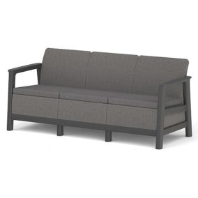 Keter SCANDI LINEA 3 SEATER SOFA – Mountain Grey / Grafit