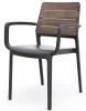 Keter DECO PORTO kerti szék karfával – walnut / grafit