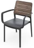 Keter DECO PORTO kerti szék karfával – walnut / grafit