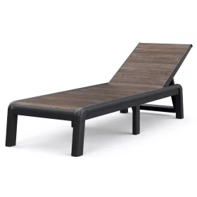 Keter DECO PORTO kerti napozóágy – walnut / grafit