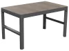 Keter DECO LYON rattan kerti asztal 2 az 1-ben – walnut / grafit