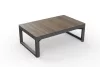 Keter DECO LYON rattan kerti asztal 2 az 1-ben – walnut / grafit
