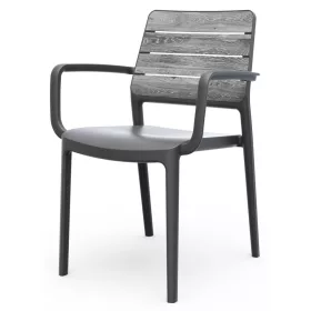  Keter DECO PORTO kerti szék karfával – Storm Grey / grafit