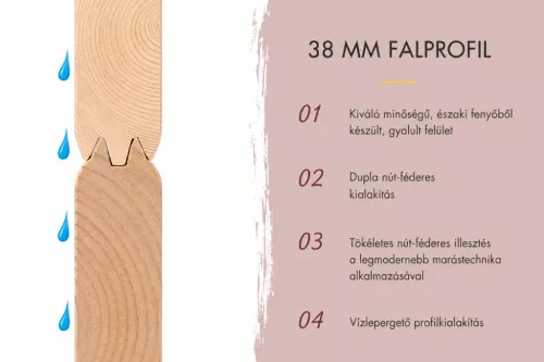Karibu "Nordic 2" kültéri hordóház szauna 4-5 fő részére – kályha nélkül