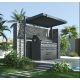 Rojaplast Shelter alumínium kerti grill szabadon álló előtető, pergola, nyitható lamellákkal, szürke antracit
