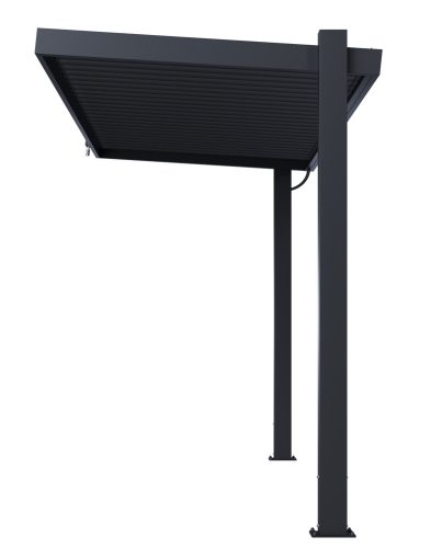 Rojaplast Shelter alumínium kerti grill szabadon álló előtető, pergola, nyitható lamellákkal, szürke antracit