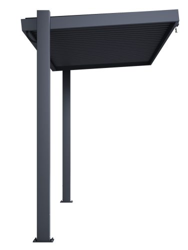 Rojaplast Shelter alumínium kerti grill szabadon álló előtető, pergola, nyitható lamellákkal, szürke antracit