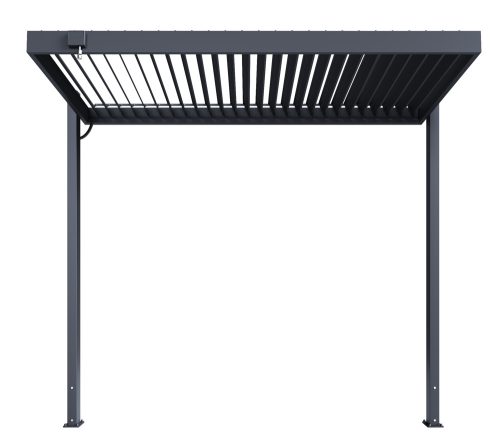 Rojaplast Shelter alumínium kerti grill szabadon álló előtető, pergola, nyitható lamellákkal, szürke antracit