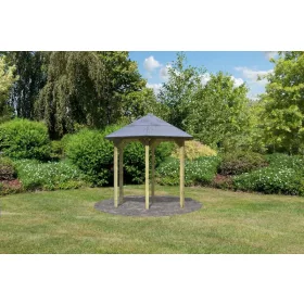 Karibu Lisszabon fa kerti pavilon, 235 cm x 208 cm