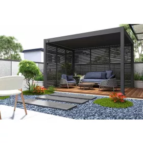   Rojaplast intro neo alumínium bioklimatikus pergola, szabadon álló, 3,6 X 3 méter, szürke antracit