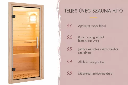 Karibu Monterey kültéri szaunaház előszobával 5 fő részére – kályha nélkül, Fekete színben