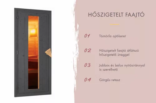 Karibu Hytti 0. kültéri szaunakabin 2 fő részére- szürke színben,kályha nélkül