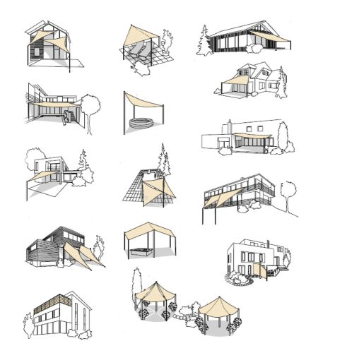 Rojaplast kerti műanyag pavilon, árnyékoló - négyzet alakú 5x5m 